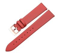AZSHIW Compatible con correa de reloj de cuero satinado de 10, 12, 14, 16, 18, 20 mm, compatible con CK DW MK Tissot Omega PATEK PHILIPPE, correa de reloj for mujer(Red-rosegold,12mm)