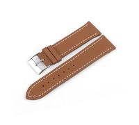 AZSHIW Compatible con correa de reloj de cuero suave con patrón Litchi for hombre y mujer, accesorios de correa de reloj de piel de vaca de 16mm, 18mm, 20mm y 22mm(Brown,18mm)