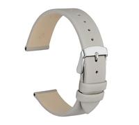 AZSHIW Compatible con correa de reloj elegante de cuero de 8 mm, 10 mm, 12 mm, 14 mm, 16 mm, 18 mm, 20 mm, 22 mm, correas de repuesto compatibles con pulseras de mujer(Grey-Silver,18mm)