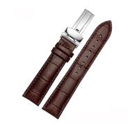 AZSHIW Compatible con correas de cuero de 20 mm y 22 mm for Casio BEM-501, 506 y 307 de la serie EDIFICE. Compatible con correas de reloj EFB-530 y MTP-1303, color negro y marrón.(Brown -silver B,20mm