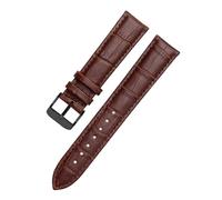 AZSHIW Compatible con correas de reloj de cuero negro de 12 mm, 14 mm, 15 mm, 16 mm, 18 mm, 19 mm, 20 mm, 21 mm, 22 mm y 24 mm.(Brown black,13mm)