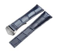 AZSHIW Compatible con correas de reloj de piel de vaca, correa sustituta de TAG-HEUER CARRERA, 19MM, 20MM, 22MM, hebilla plegable, accesorios for cinturón de cuero(Blue-1,19MM_S)