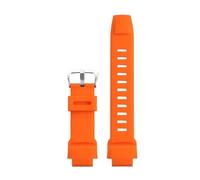 AZSHIW Compatible con correas de silicona for relojes PRW-2500/3500/5100. Compatible con correas de reloj Casio Pro-Trek Series PRG-250/270 con boca convexa, impermeable y resistente al sudor.(A-Orang
