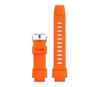 AZSHIW Compatible con correas de silicona for relojes PRW-2500/3500/5100. Compatible con correas de reloj Casio Pro-Trek Series PRG-250/270 con boca convexa, impermeable y resistente al sudor.(Orange-