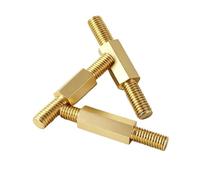 AZSHIW Compatible con espaciador de separación latón hexagonal M3 M4 tornillos doble punta soporte PCB marco impresora 3D pilares espaciados apilables(11mm (15pcs),M4 (thread 6mm))