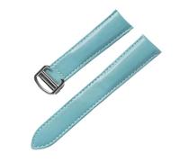 AZSHIW Compatible con la pulsera Cartier SOLO London de 14 mm, 16 mm, 18 mm, 20 mm, accesorios for correa de cuero marrón púrpura for hombre y mujer(Light blue,13mm)