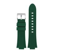 AZSHIW Compatible con la serie de relojes MAURICE LACROIX AIKON AI6008 AI6007 AI1108 AI6038 AI6058 correa de reloj de goma de silicona resistente al agua(01 Green-silver A,AI6058)