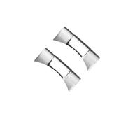 AZSHIW Compatible con Tudor Black Bay Small Monster Timing M79363 M79360 Correa de reloj de cabeza curvada con grano Correa de caucho FKM Correa de caucho fluorado 21 mm 22 mm(Silver,21mm)