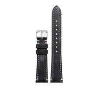 AZSHIW Compatible con Tudor BLACK BAYM 79250 79363 79830 Correa de reloj piel vaca vintage 22x18 mm Cinturón Pulsera for hombre Reemplazar pulsera cuero(01 D silver)