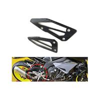 AZSHIW Compatible con Yamaha MT-10 FZ-10 2016 2017 2018 2019 2020 2021 Accesorios de Motocicleta Protector de talón Reposapiés Trasero Placa de ala Fibra de Carbono Seca