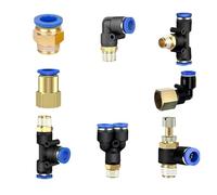AZSHIW Conector de conector neumático latón PC PCF PL PLF SL PB PD PX rosca 1/8 "1/4" 1/2 "acoplamiento rápido junta tubería(4-M5 (4mm-M5),PCF)