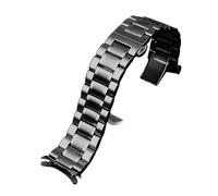 AZSHIW Correa curva de acero inoxidable compatible con Casio EFV-540, BEM501/506, EFB-660, BEM-506, ECB900, pulsera for hombre de 20 mm y 22 mm.(C black,20mm)