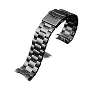 AZSHIW Correa curva de acero inoxidable compatible con Casio EFV-540, BEM501/506, EFB-660, BEM-506, ECB900, pulsera for hombre de 20 mm y 22 mm.(A black,20mm)