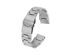 AZSHIW Correa de acero inoxidable compatible con Casio Prw2000 PRG-260 PRG-270 PRG-550/510/500 PRW-3500/2500/5100/5000. Correa de acero macizo.(Silver)