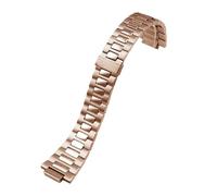 AZSHIW Correa de acero inoxidable compatible con Patek Philippe Nautilus 5711/5726, correa de acero macizo convexo for hombre, accesorios de 25 mm.(Rose gold)