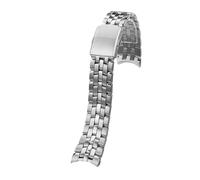 AZSHIW Correa de acero inoxidable for hombre, compatible con Citizen Eco-Drive AT2140 AT2144 BM7250, con interfaz curva, 21 mm.(Silver)