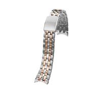 AZSHIW Correa de acero inoxidable for hombre, compatible con Citizen Eco-Drive AT2140 AT2144 BM7250, con interfaz curva, 21 mm.(Silver to gold)