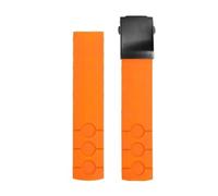 AZSHIW Correa de caucho compatible con la serie Tissot PRS516, suave y cómoda, T044430, T100417, T021414, resistente al agua y al sudor, correa de silicona de 20 mm.(Orange-BK-Z14)
