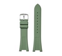 AZSHIW Correa de caucho fluorado compatible con Patek Philippe Nautilus compatible Citizen AW0130-85M/X/A/Z Hombres FKM Reemplace la pulsera correa del reloj 25 * 12 mm