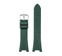 AZSHIW Correa de caucho fluorado compatible con Patek Philippe Nautilus compatible Citizen AW0130-85M/X/A/Z Hombres FKM Reemplace la pulsera correa del reloj 25 * 12 mm