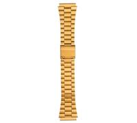 AZSHIW Correa de cuero compatible con CASIO A158W A168/F91w /AE-1200WHD/A158/A159/A169/AE1200, correa de piel de vaca modificada for hombre.(A gold)