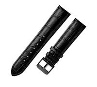 AZSHIW Correa de cuero universal for reloj Citizen Tissot de 14, 16, 18, 20, 21, 22 y 23 mm.(Black black buckle,14mm)