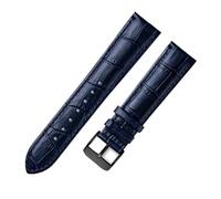 AZSHIW Correa de cuero universal for reloj Citizen Tissot de 14, 16, 18, 20, 21, 22 y 23 mm.(Blue black buckle,21mm)