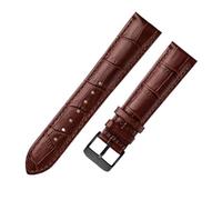 AZSHIW Correa de cuero universal for reloj Citizen Tissot de 14, 16, 18, 20, 21, 22 y 23 mm.(Brown black buckle,12mm)