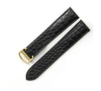 AZSHIW Correa de piel de cocodrilo compatible con Cartier Blue Balloon Kalibo, resistente al agua, al sudor, suave y cómoda, correa de reloj de 20 mm.(Black-GD-Z4,23mm)