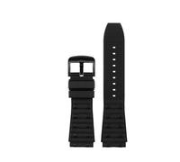 AZSHIW Correa de reloj AVENGER de 22 mm y 24 mm compatible con Breitling Super Chronomat B01 44 y compatible con correa de caucho fluorado FKM. Correa de caucho for hombre.(Black-Black-pin,22mm)