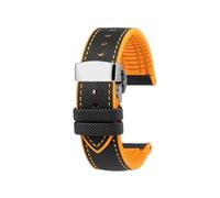 AZSHIW Correa de reloj compatible con Casio MDV106, 107, MTP-VD01D, MTP-1374, 1375, EFR-303, EQB-501, pulsera for hombre(A-Black yellow-S)