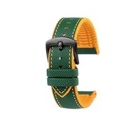 AZSHIW Correa de reloj compatible con Casio MDV106, 107, MTP-VD01D, MTP-1374, 1375, EFR-303, EQB-501, pulsera for hombre(Green yellow-Black)