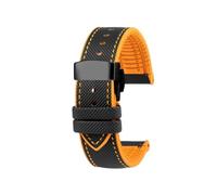AZSHIW Correa de reloj compatible con Casio MDV106, 107, MTP-VD01D, MTP-1374, 1375, EFR-303, EQB-501, pulsera for hombre(A-Black yellow-Black)