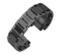AZSHIW Correa de reloj compatible con Hublot Double Press Bucket, correa brillante integrada, Yubo Big Bang Classic Fusion Raised de 21 x 13 mm con herramienta(Black)