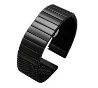 AZSHIW Correa de reloj compatible con Water Ghost Canned Mountain Abalone, correa de metal, pulsera de malla Milanesa de 20, 22 y 24 mm.(G29-05-black,20mm)