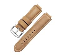 AZSHIW Correa de reloj de cuero compatible con Casio GST-B400 GST-B200 Accesorios de correa de reloj de piel de vaca esmerilada con boca elevada for hombres a prueba de sudor 1416 mm(Khaki-Steel-K2,24