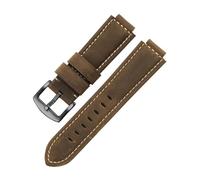 AZSHIW Correa de reloj de cuero compatible con Casio GST-B400 GST-B200 Accesorios de correa de reloj de piel de vaca esmerilada con boca elevada for hombres a prueba de sudor 1416 mm(Brown-Black-K2,24