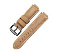 AZSHIW Correa de reloj de cuero compatible con Casio GST-B400 GST-B200 Accesorios de correa de reloj de piel de vaca esmerilada con boca elevada for hombres a prueba de sudor 1416 mm(Khaki-Black-K2,24