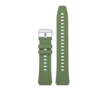 AZSHIW Correa de reloj de goma con junta convexa de 18 mm compatible con Casio 3299 AE-1200 AE1200 AE-1300/W-216 A158 F91W, correa de reloj de gel de sílice AE1200.(Green-silver)