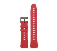 AZSHIW Correa de reloj de goma con junta convexa de 18 mm compatible con Casio 3299 AE-1200 AE1200 AE-1300/W-216 A158 F91W, correa de reloj de gel de sílice AE1200.(Red-black)