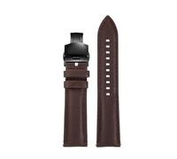 AZSHIW Correa de reloj de piel de vaca negra de 20 mm y 22 mm compatible con Armani Black Knight AR1918 AR1981 AR2447 AR60008 Fossil FS5061 FS5237 ME3052.(1brown-black,20mm)