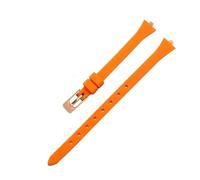 AZSHIW Correa de reloj de silicona compatible con CK K4u236/K4u231, resistente al agua, suave, cómoda, de 3 mm, for mujer.(Orange-Rose)