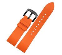 AZSHIW Correa de silicona impermeable for reloj Casio EDIFICE ECB-20, EQB-800BL, 500, 900, EFR-303 y 304.(Orange-Black)