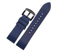 AZSHIW Correa de silicona impermeable for reloj Casio EDIFICE ECB-20, EQB-800BL, 500, 900, EFR-303 y 304.(Blue-Black)