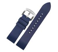 AZSHIW Correa de silicona impermeable for reloj Casio EDIFICE ECB-20, EQB-800BL, 500, 900, EFR-303 y 304.(Blue-Silver)