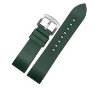 AZSHIW Correa de silicona impermeable for reloj Casio EDIFICE ECB-20, EQB-800BL, 500, 900, EFR-303 y 304.(Green-Silver)