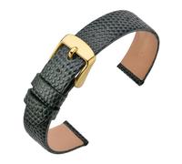 AZSHIW Correas de reloj de 12 mm, 13 mm, 14 mm, 15 mm, 16 mm, 18 mm, 20 mm, correas de reloj de cuero, banda de repuesto más delgada, Compatible con mujeres(Green-Gold Buckle,16mm)