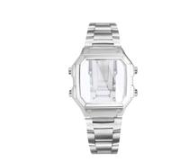 AZSHIW Kit de caja metal sólido Compatible con reloj Casio 3299, acero AE1200 AE-1300WH WS-1600H, correa inoxidable for