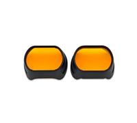 AZSUL Parrilla Para Faros Para DS900X Para DS625X Para DS525X Para 900DSX Para 625DSX Para 525DSX Cubierta Protectora De Luz Antiniebla Motocicleta Lámpara(Yellow)