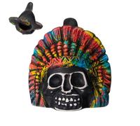 Aztec Death Whistle, Ceramic Portable Skull Spooky Whistle, Folk World Wind and Instruments, Sound for Indoor and Outdoor Use, Cultural Music Instrument